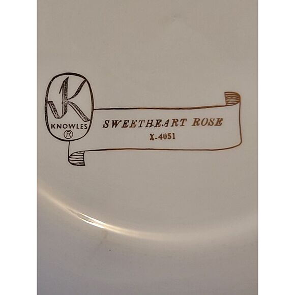 VERY RARE 4 Piece Place Setting Edwin‎ Knowles Sweetheart Rose H4051 - Picture 3 of 3